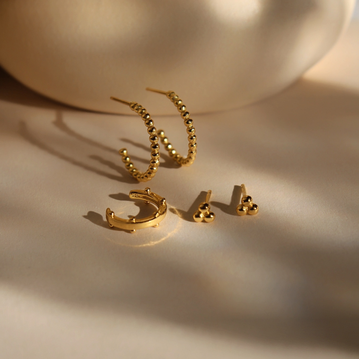 Sunseed – Ohrstecker, Halbcreolen & Earcuff Set