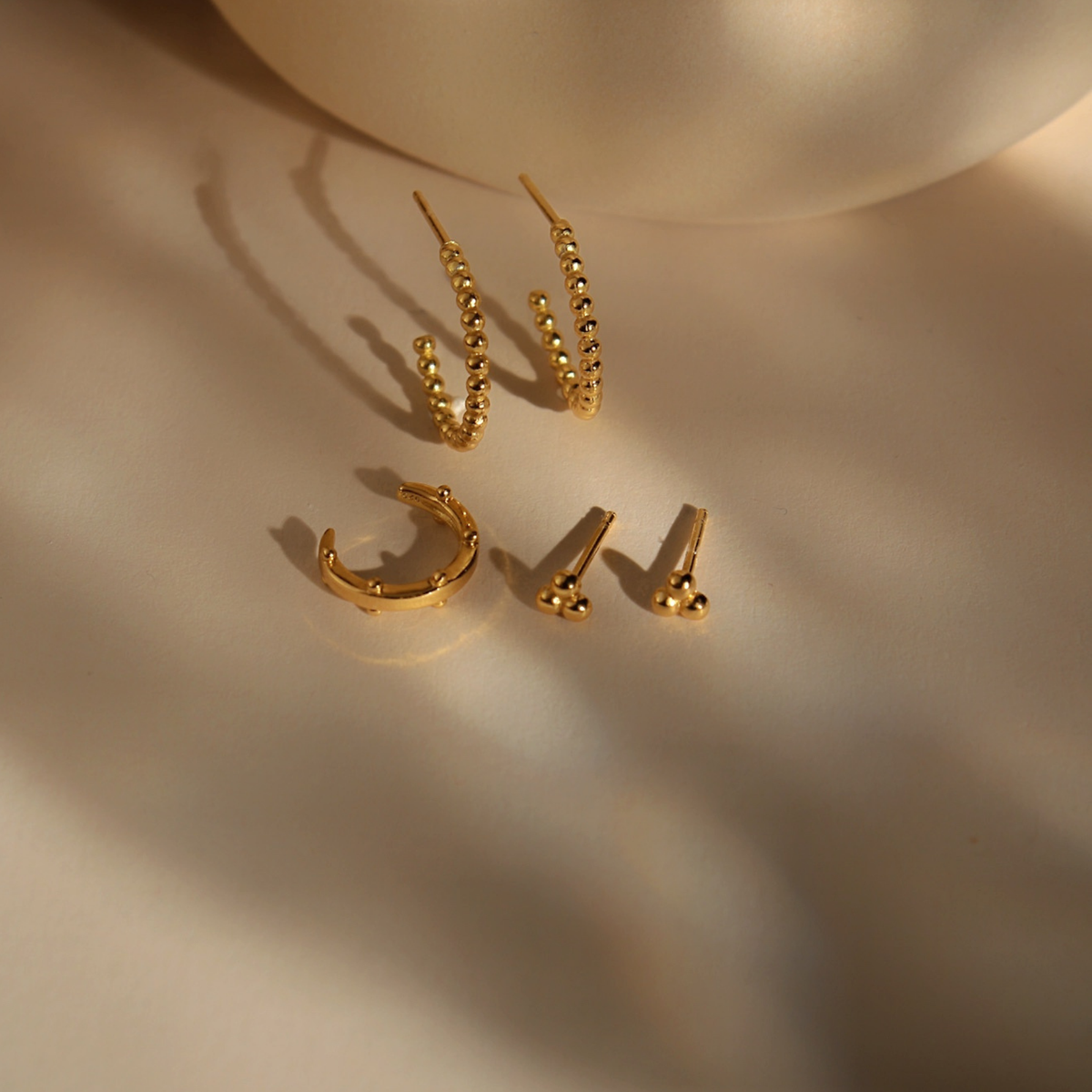 Sunseed – Ohrstecker, Halbcreolen & Earcuff Set