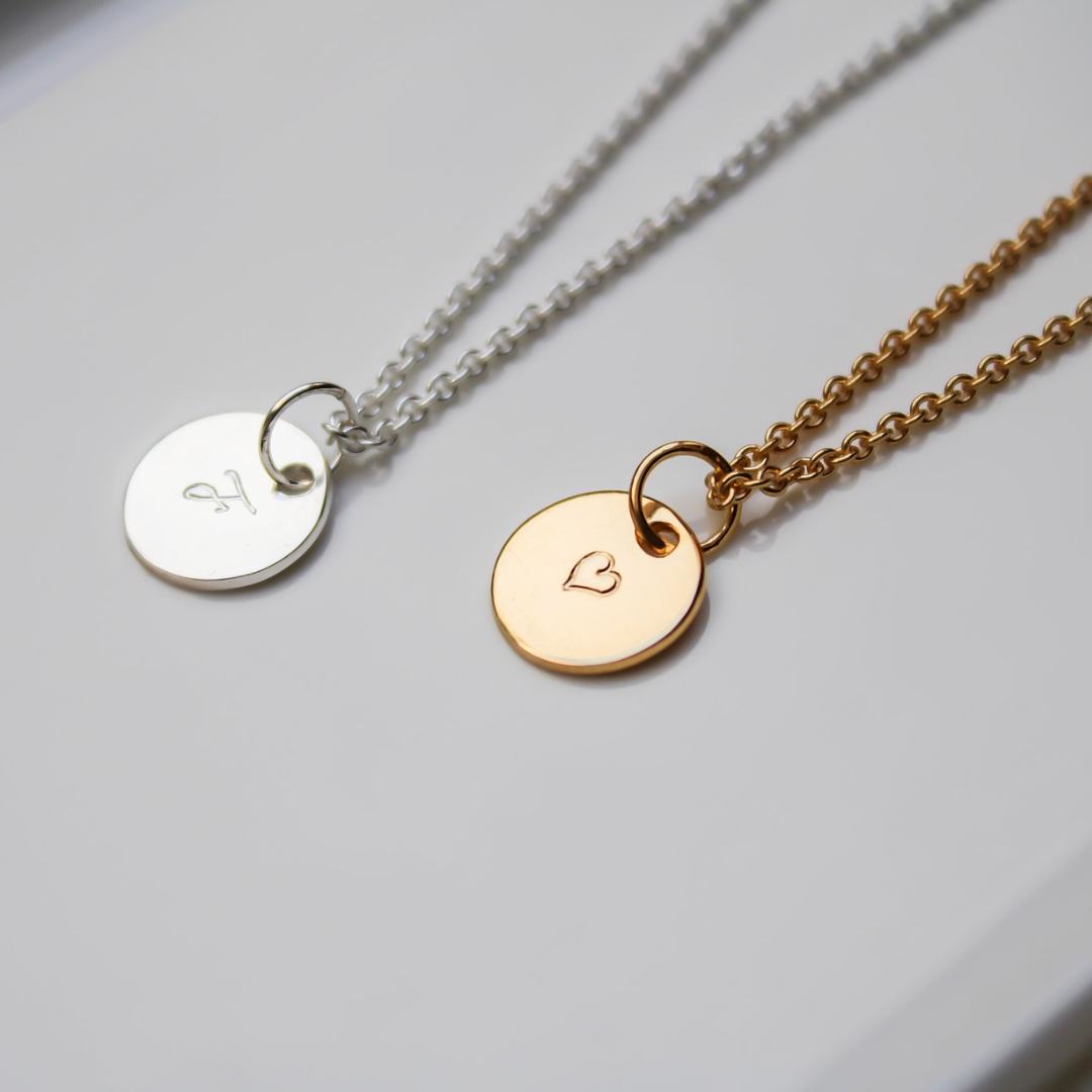 "Handstamped" personalisierbare Initialenkette