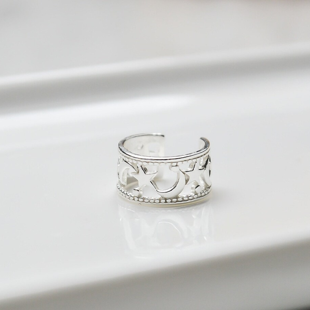 "Galaxy" Mond und Sterne Earcuff