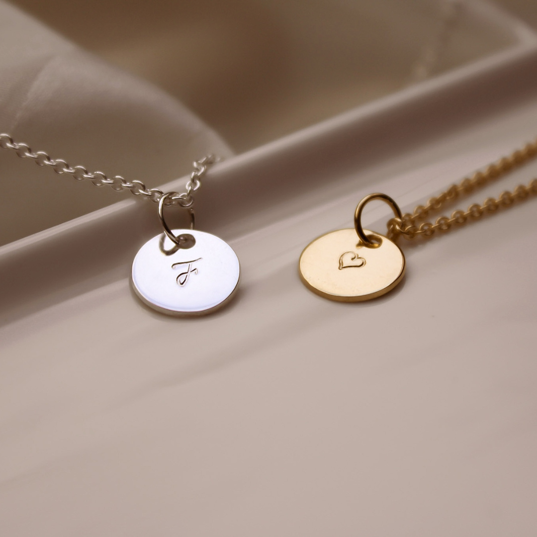 "Handstamped" personalisierbare Initialenkette