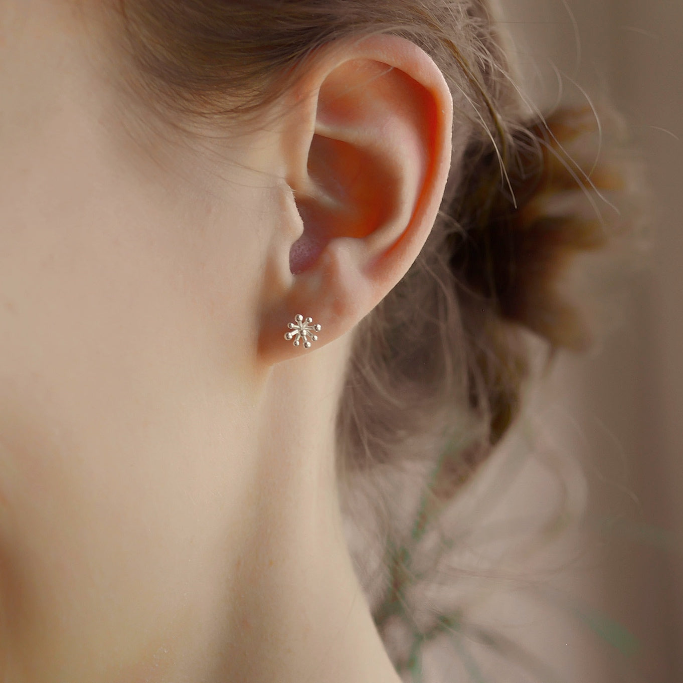 "Leona" hochwertige, florale Ohrstecker Silber