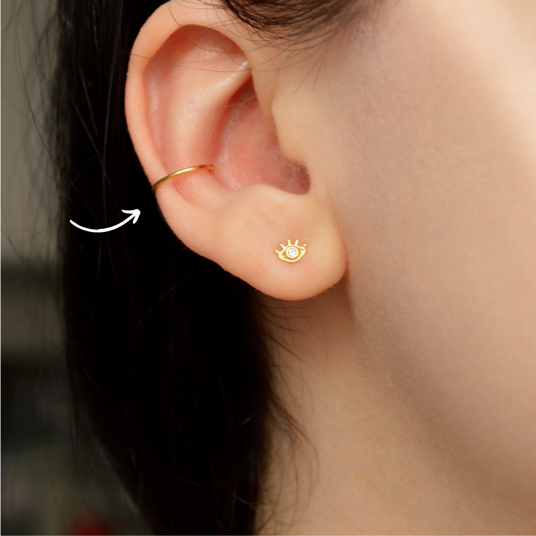 Schlichter, minimalistisch Gold Earcuff