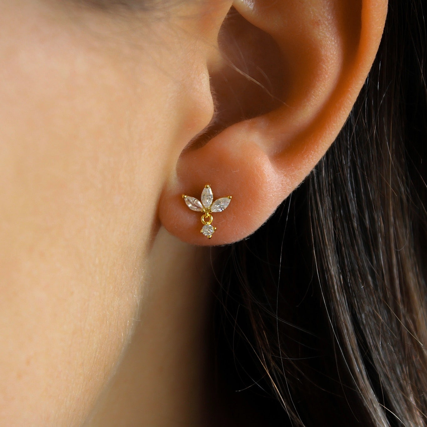 "Felicity" Zirkonia Blüten Ohrstecker