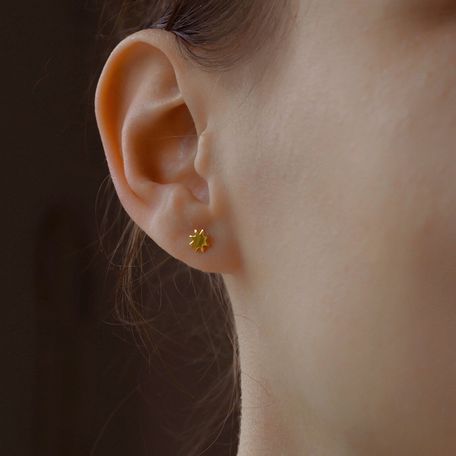 "Celestial" Sonne, Mond & Sterne Ohrstecker Set