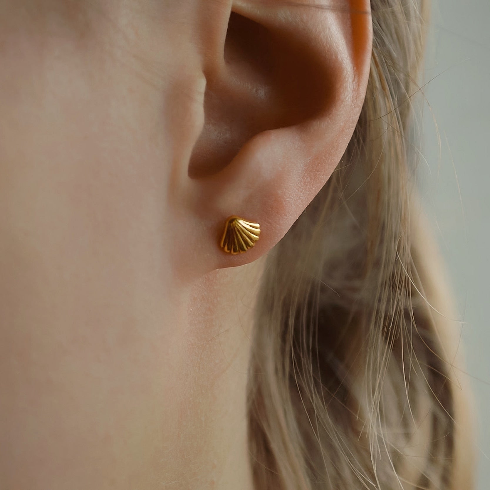 "Shelly" hochwertige Ohrstecker mit Muscheldesign