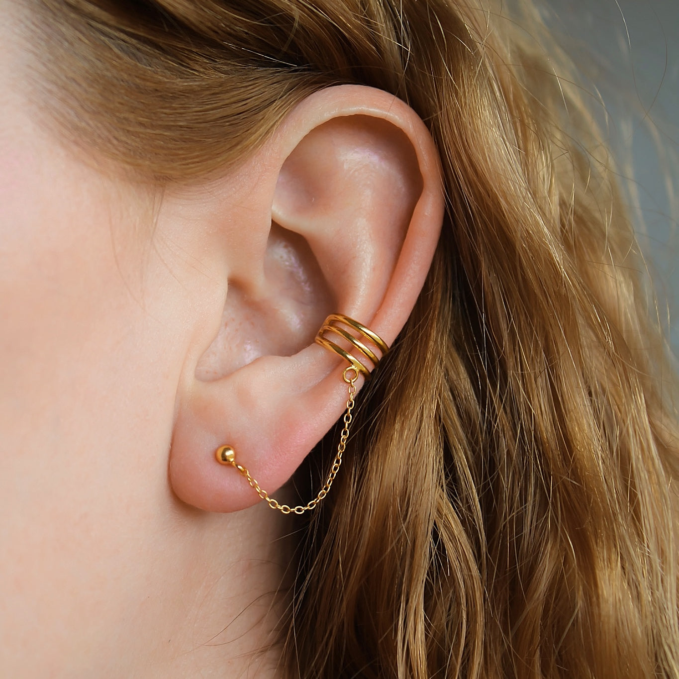 „Cathy" Earcuff Ohrstecker Kombi