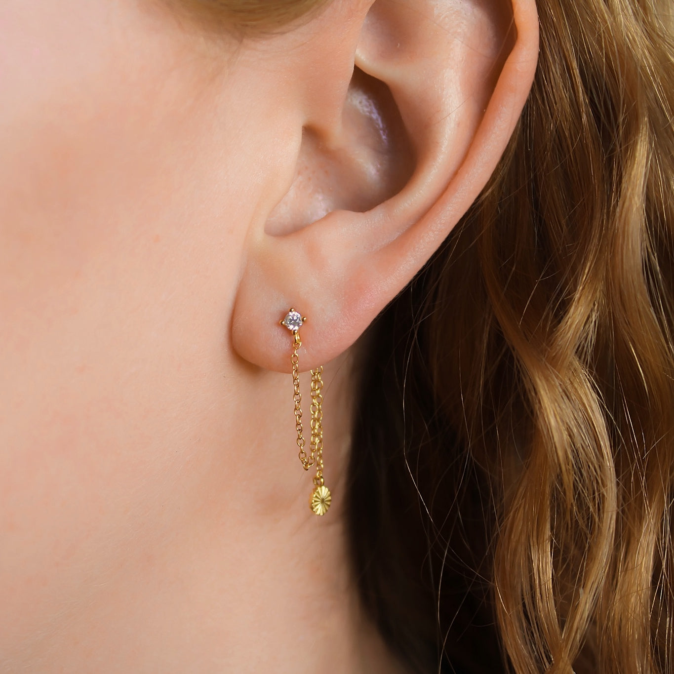 „Ikaria" Front Back Ohrringe mit Zirkonia