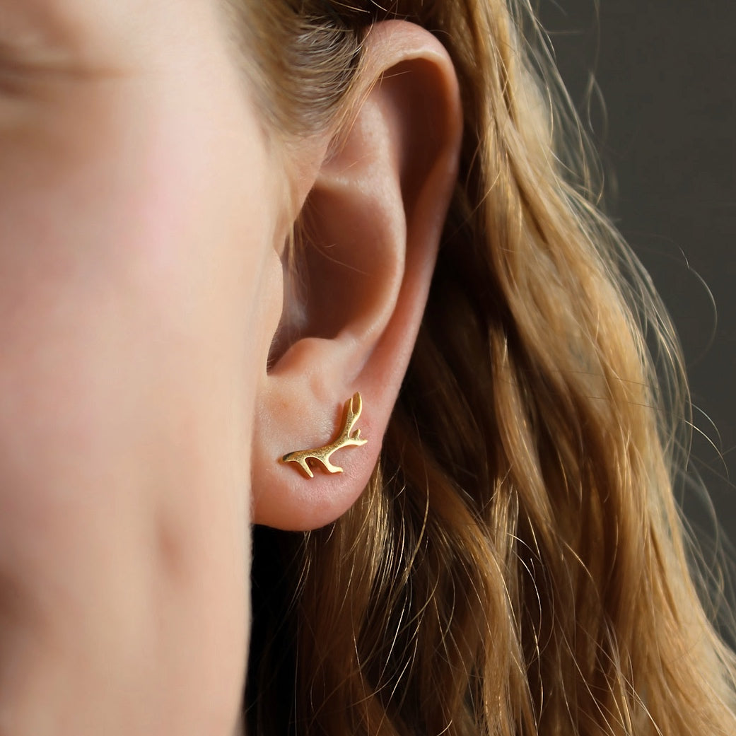 „Shika" Edelstahl Geweih Ohrstecker