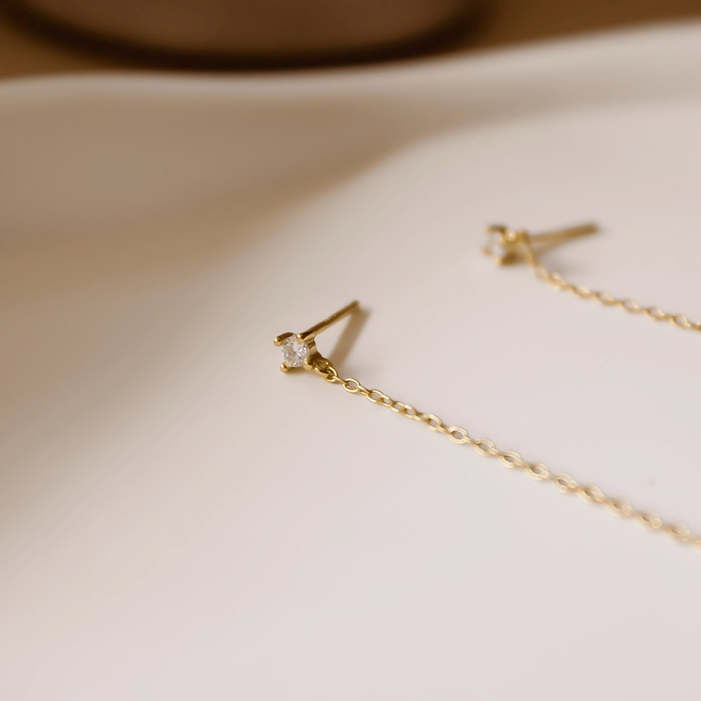 „Ikaria" Front Back Ohrringe mit Zirkonia