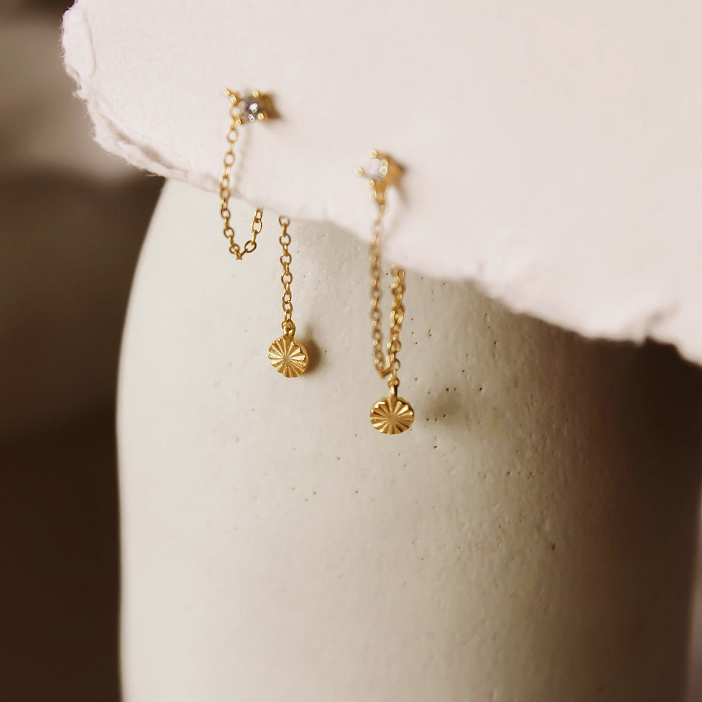 „Ikaria" Front Back Ohrringe mit Zirkonia