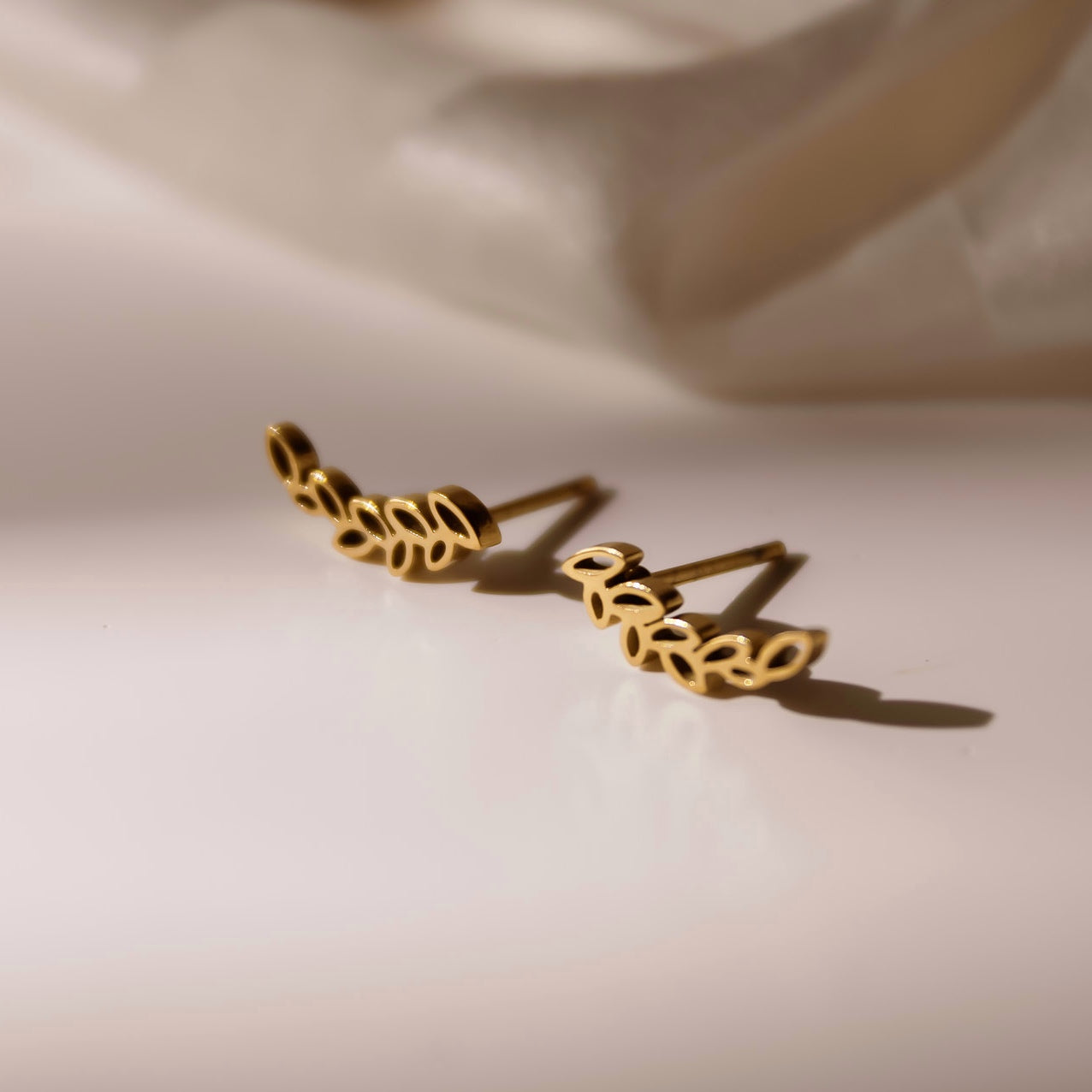 „Cassia" Zweig Edelstahl Ohrstecker