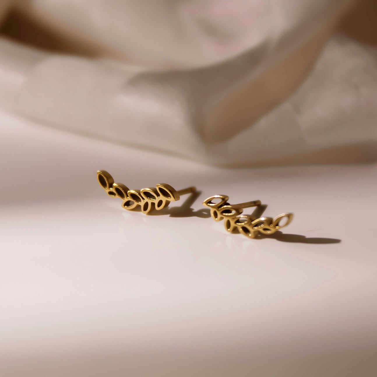 „Cassia" Zweig Edelstahl Ohrstecker