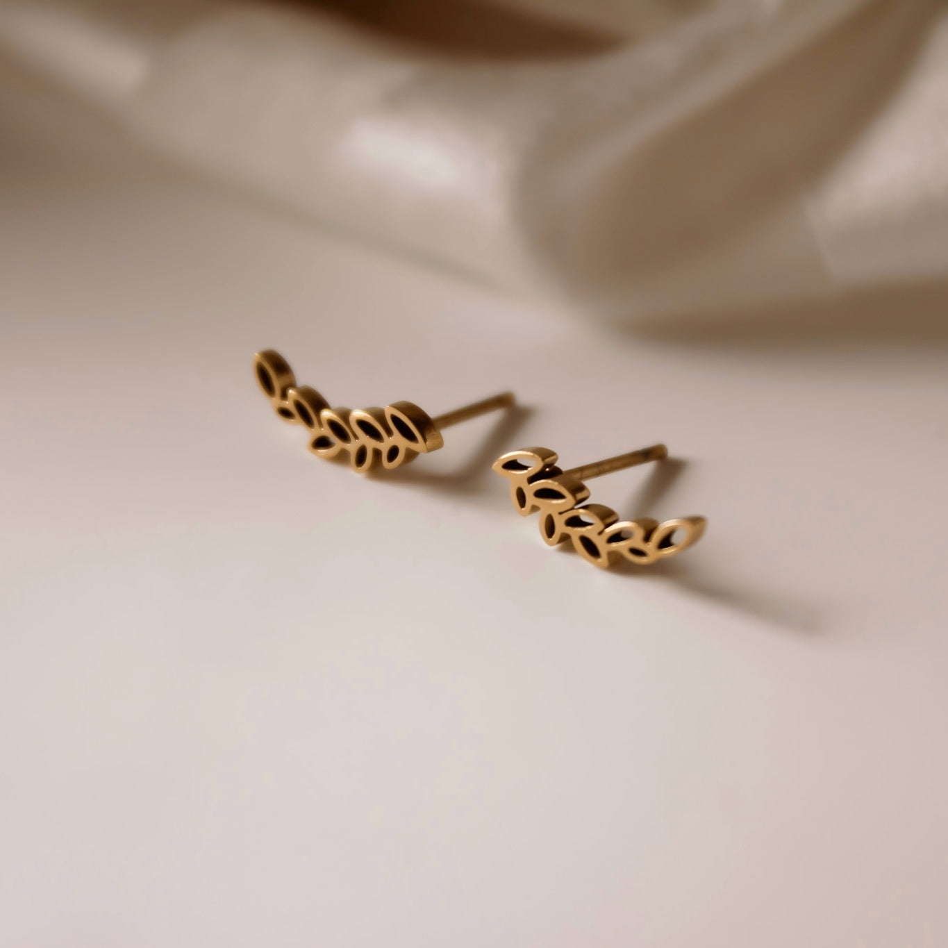 „Cassia" Zweig Edelstahl Ohrstecker