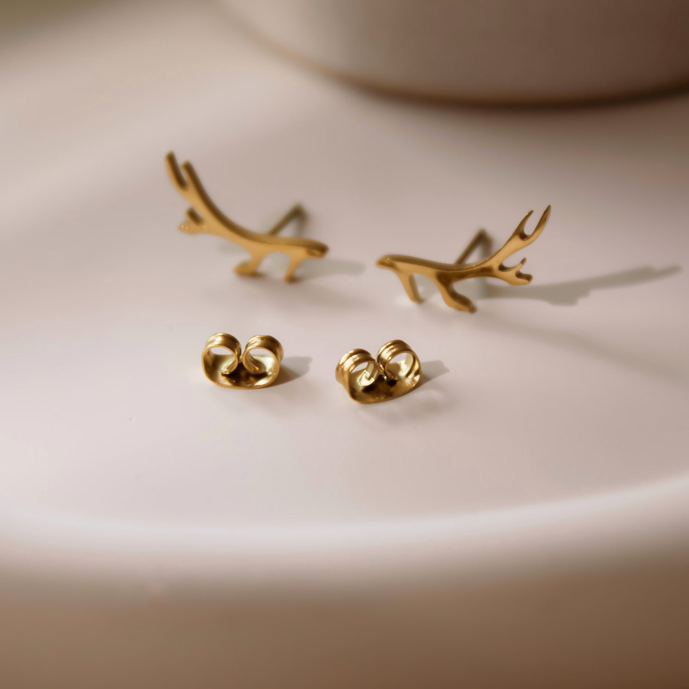 „Shika" Edelstahl Geweih Ohrstecker