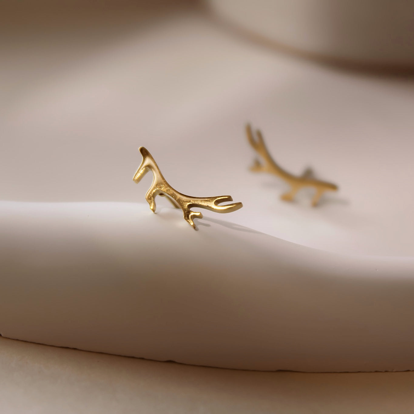 „Shika" Edelstahl Geweih Ohrstecker