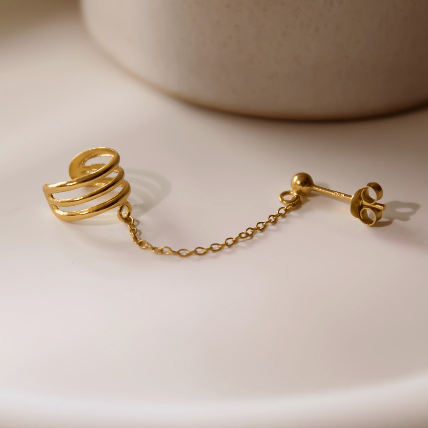 „Cathy" Earcuff Ohrstecker Kombi