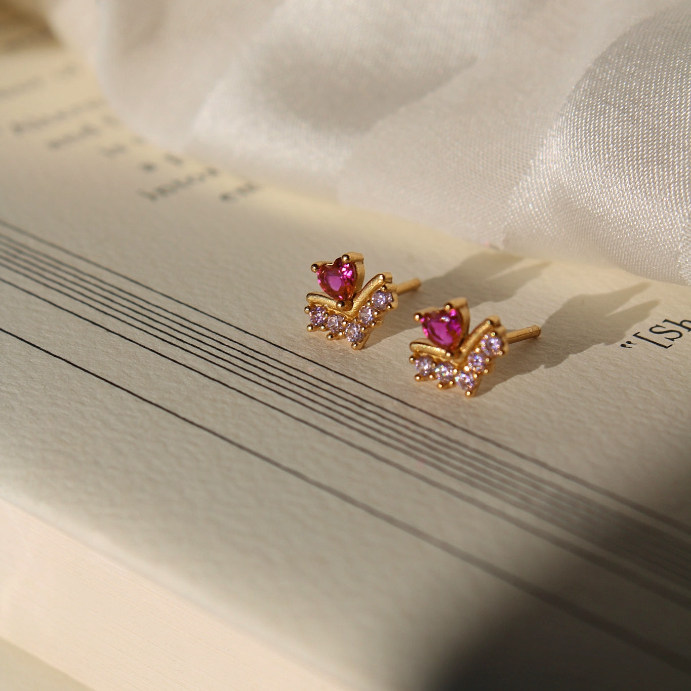 "Princess of Hearts" Zirkonia Ohrstecker