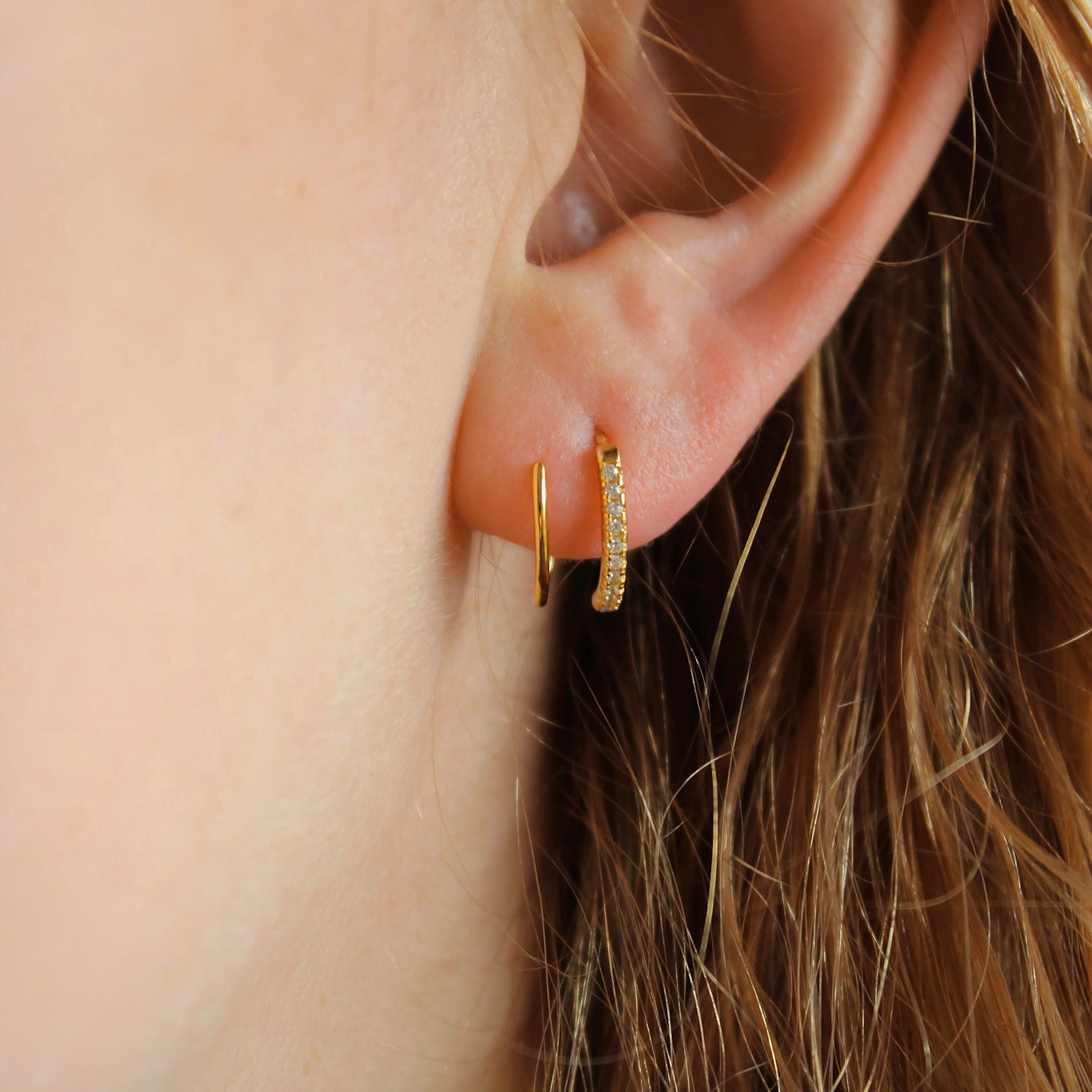 „Calista" Spiral Ohrringe mit Zirkonia