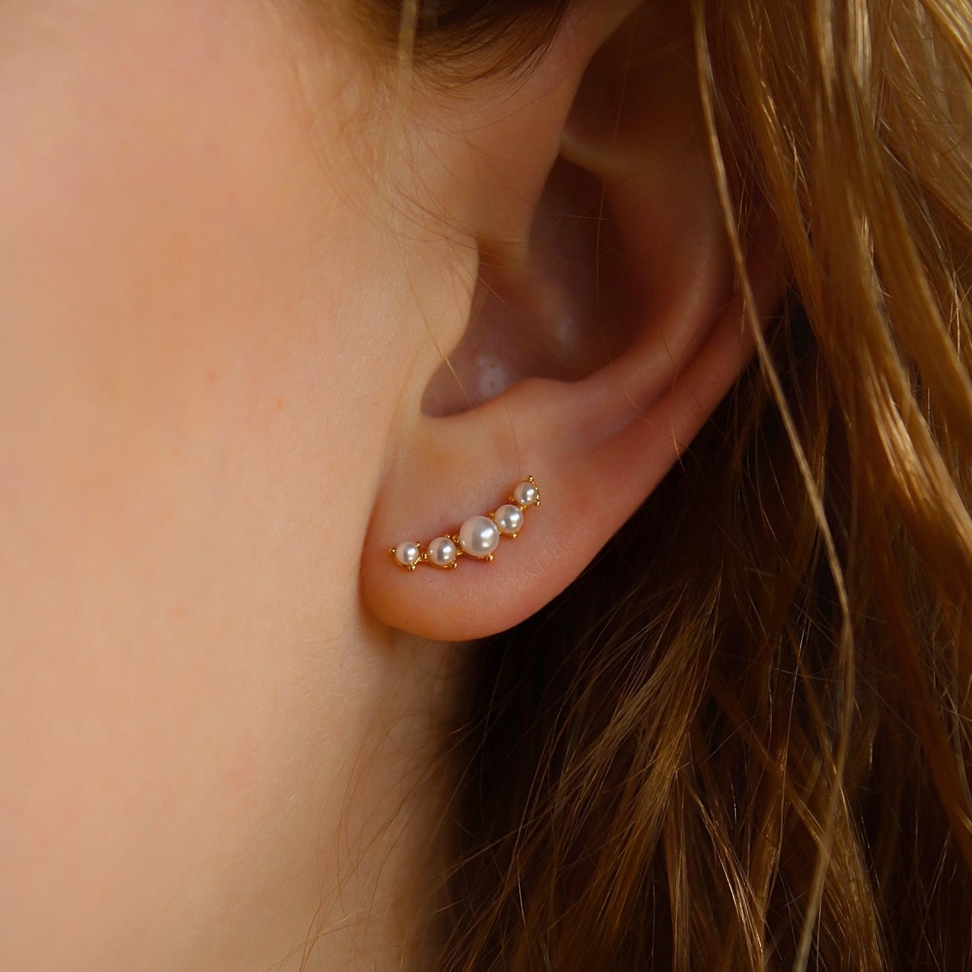 „Eleanor" Perlen Climber Ohrstecker