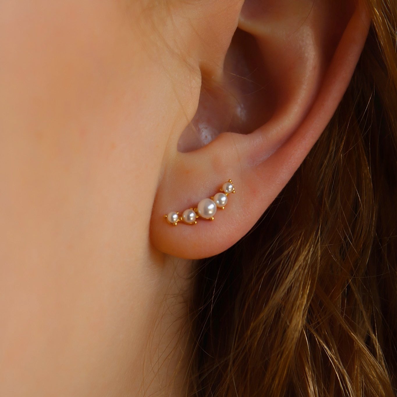 „Eleanor" Perlen Climber Ohrstecker