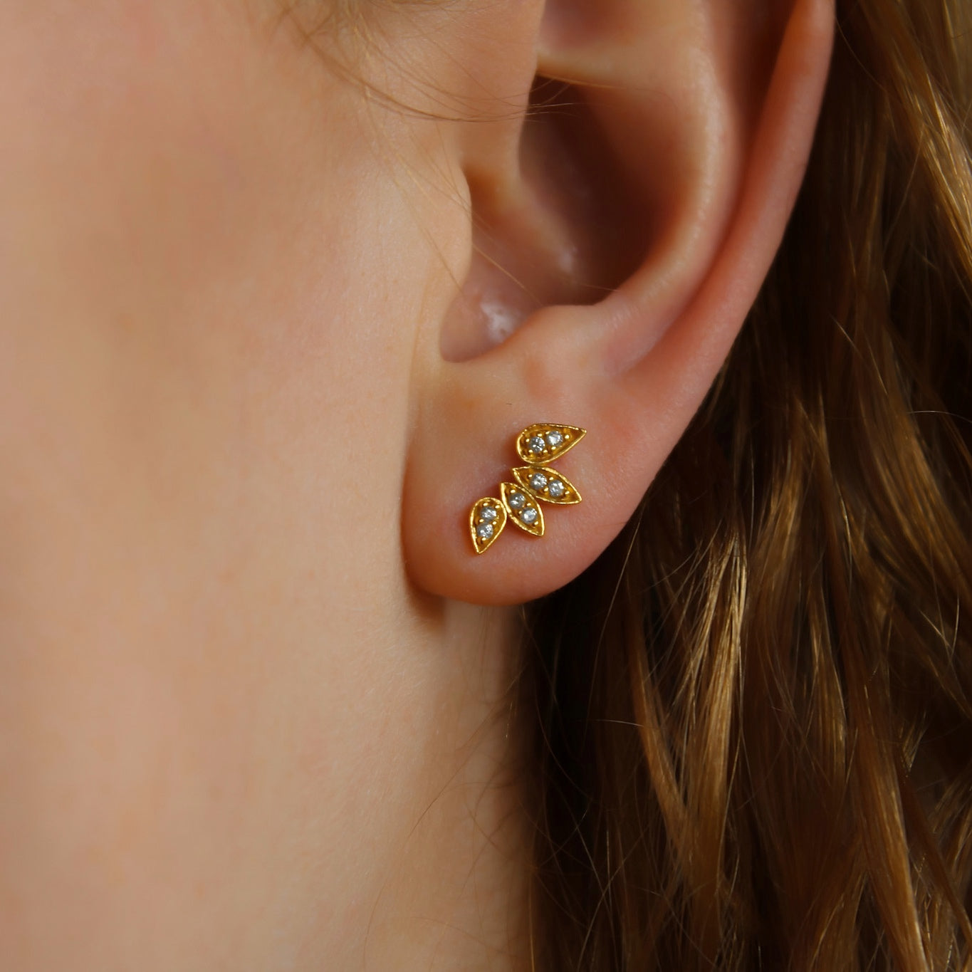 "Tassia" Zirkonia Blüten Ohrstecker