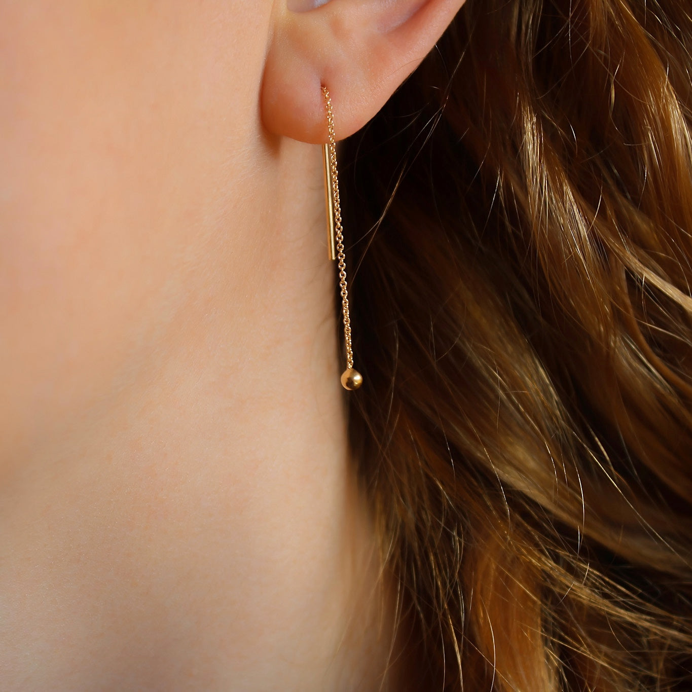 "Rena" elegante Durchzieh-Ohrringe vergoldet