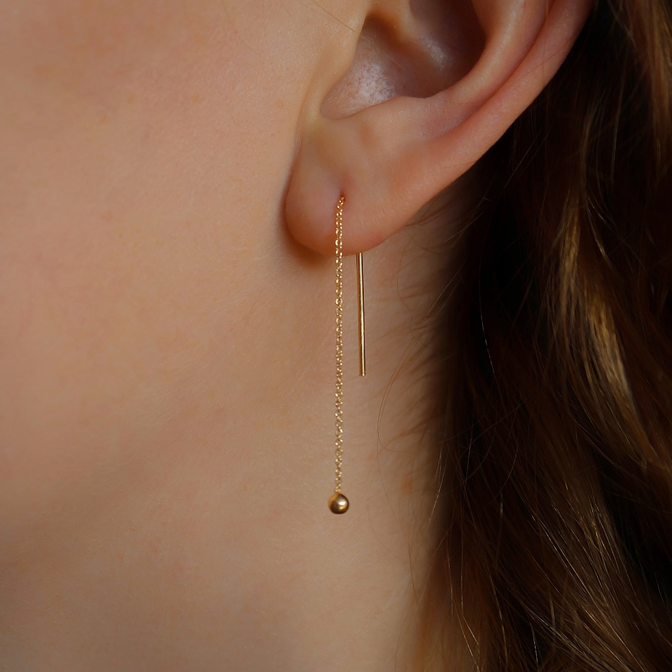 "Rena" elegante Durchzieh-Ohrringe vergoldet