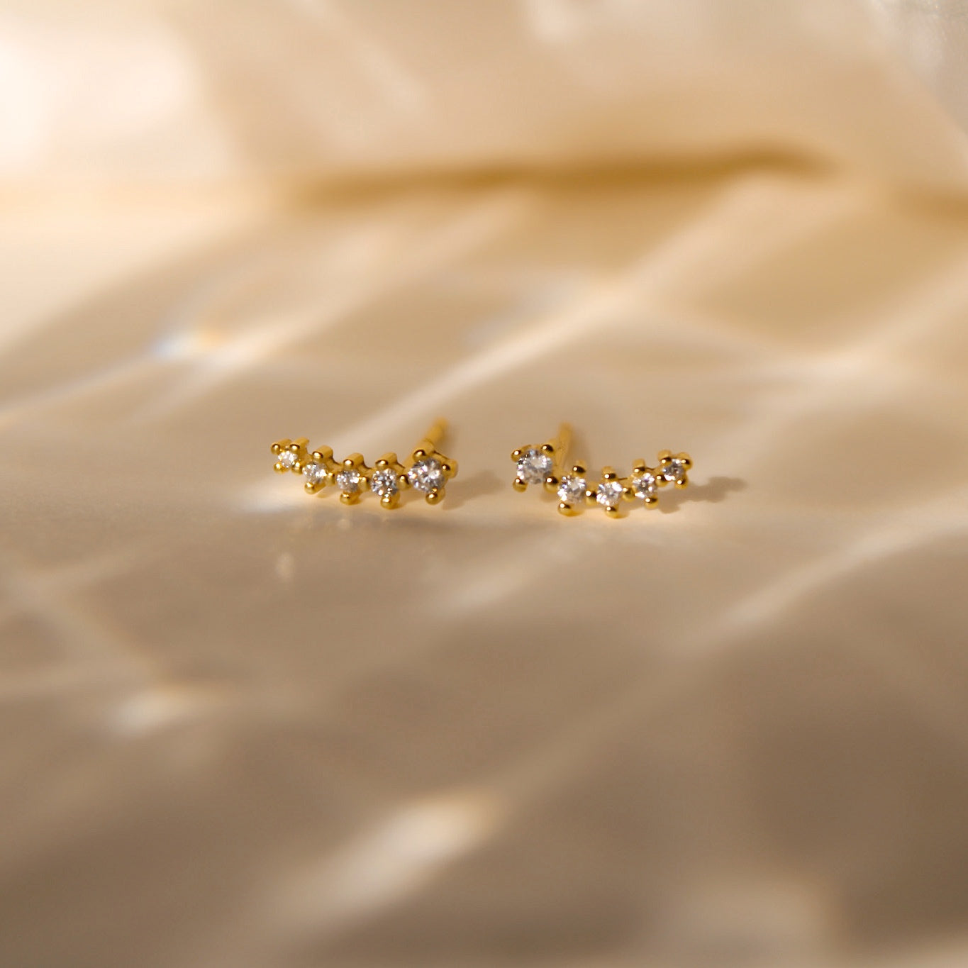 "FallingStar" Zirkonia Mini Climber Ohrstecker