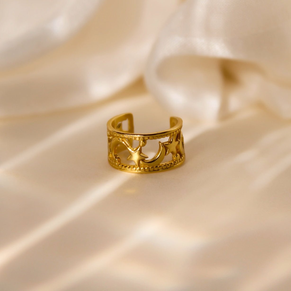 "Galaxy" Mond und Sterne Earcuff