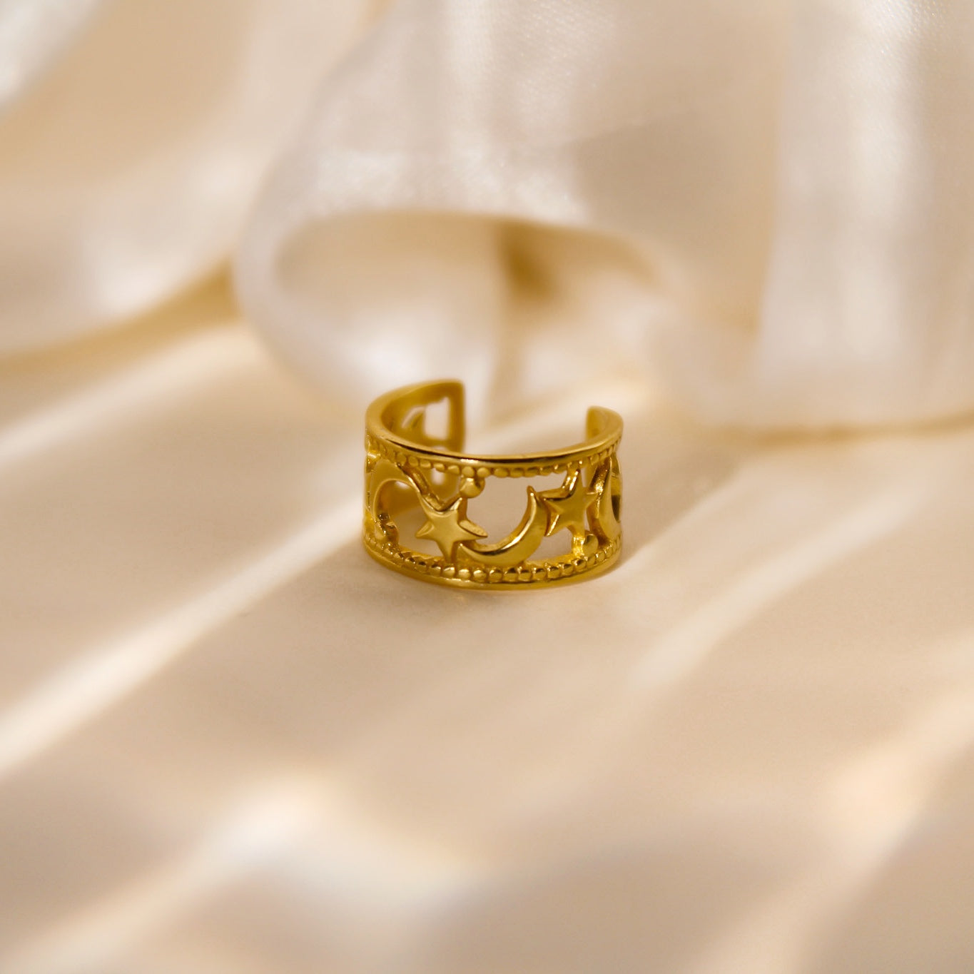 "Galaxy" Mond und Sterne Earcuff