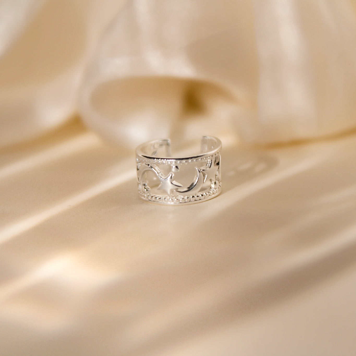 "Galaxy" Mond und Sterne Earcuff