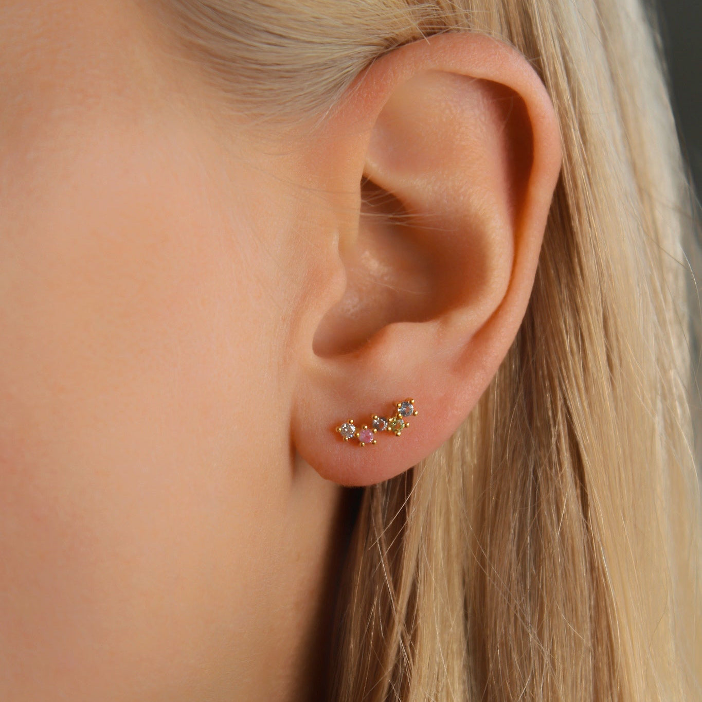 "Selene" pastellfarbene bunte Zirkonia Mini Climber