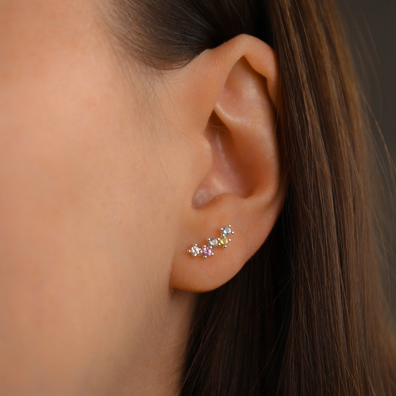 "Selene" pastellfarbene bunte Zirkonia Mini Climber