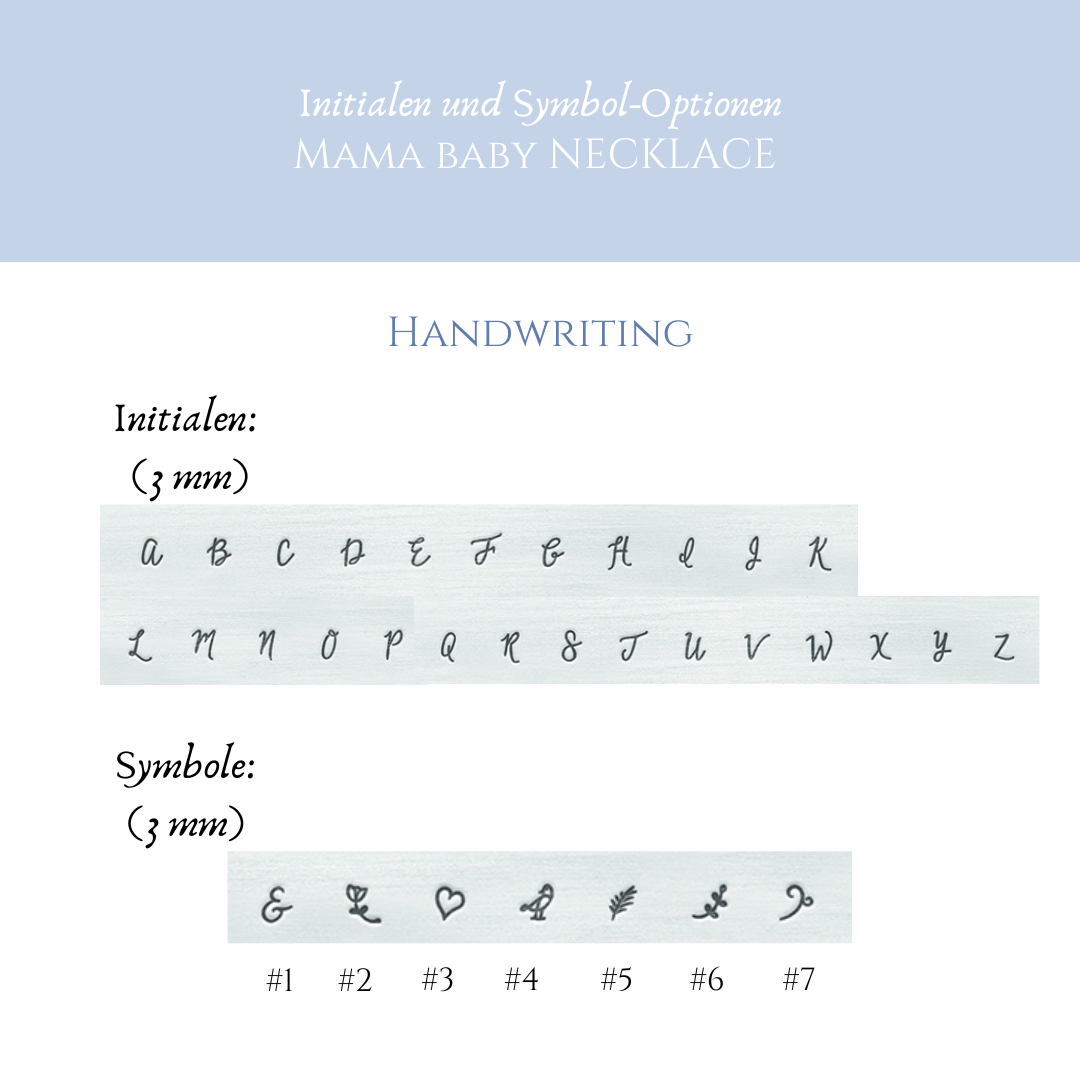 "Quiet Connection" - Personalisierte Mama Baby Halskette mit Initialen