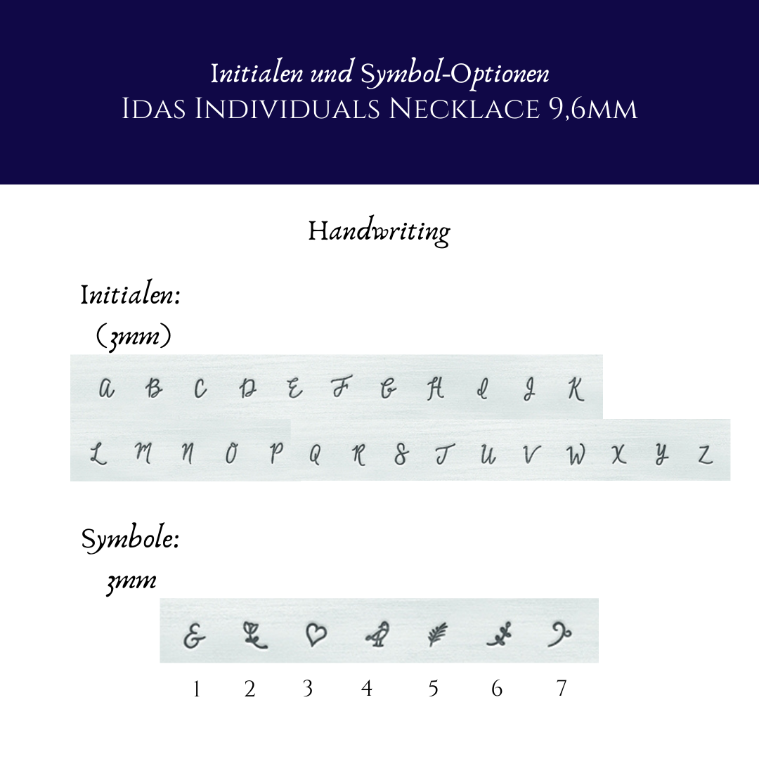 "Handstamped" personalisierbare Initialenkette