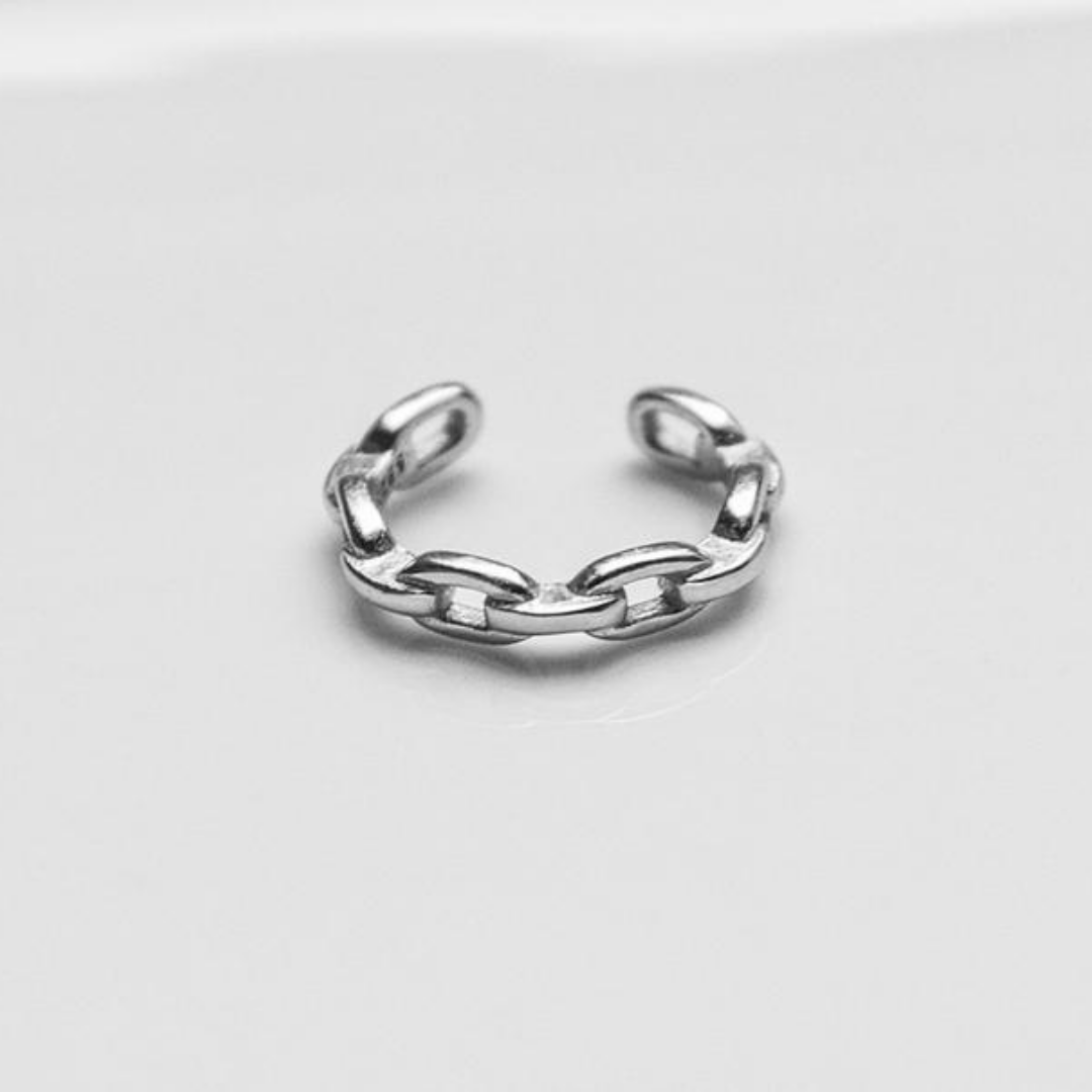 Zarter, eleganter Earcuff in Ketten Motiv