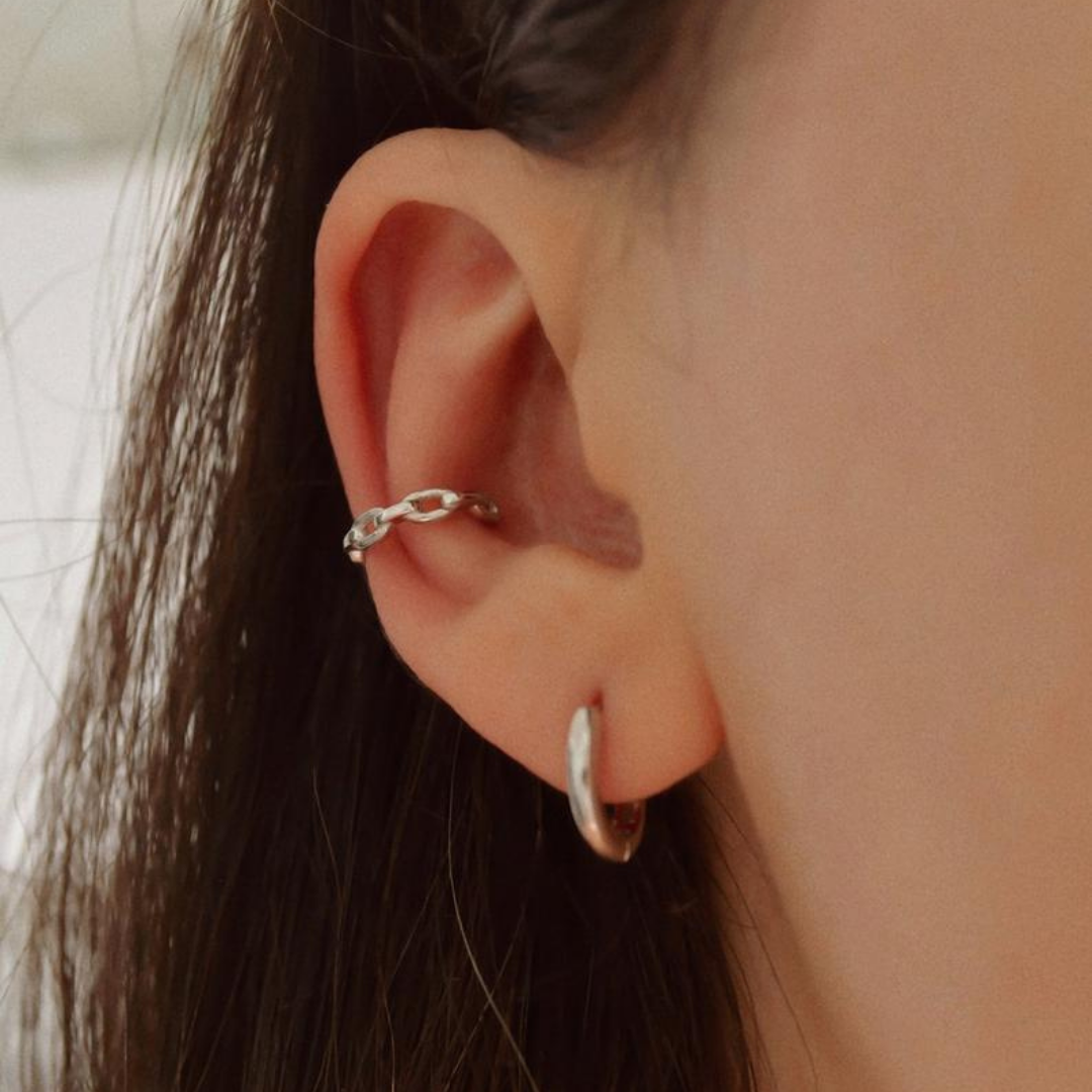 "DaintyChain" hochwertiger Earcuff Silber