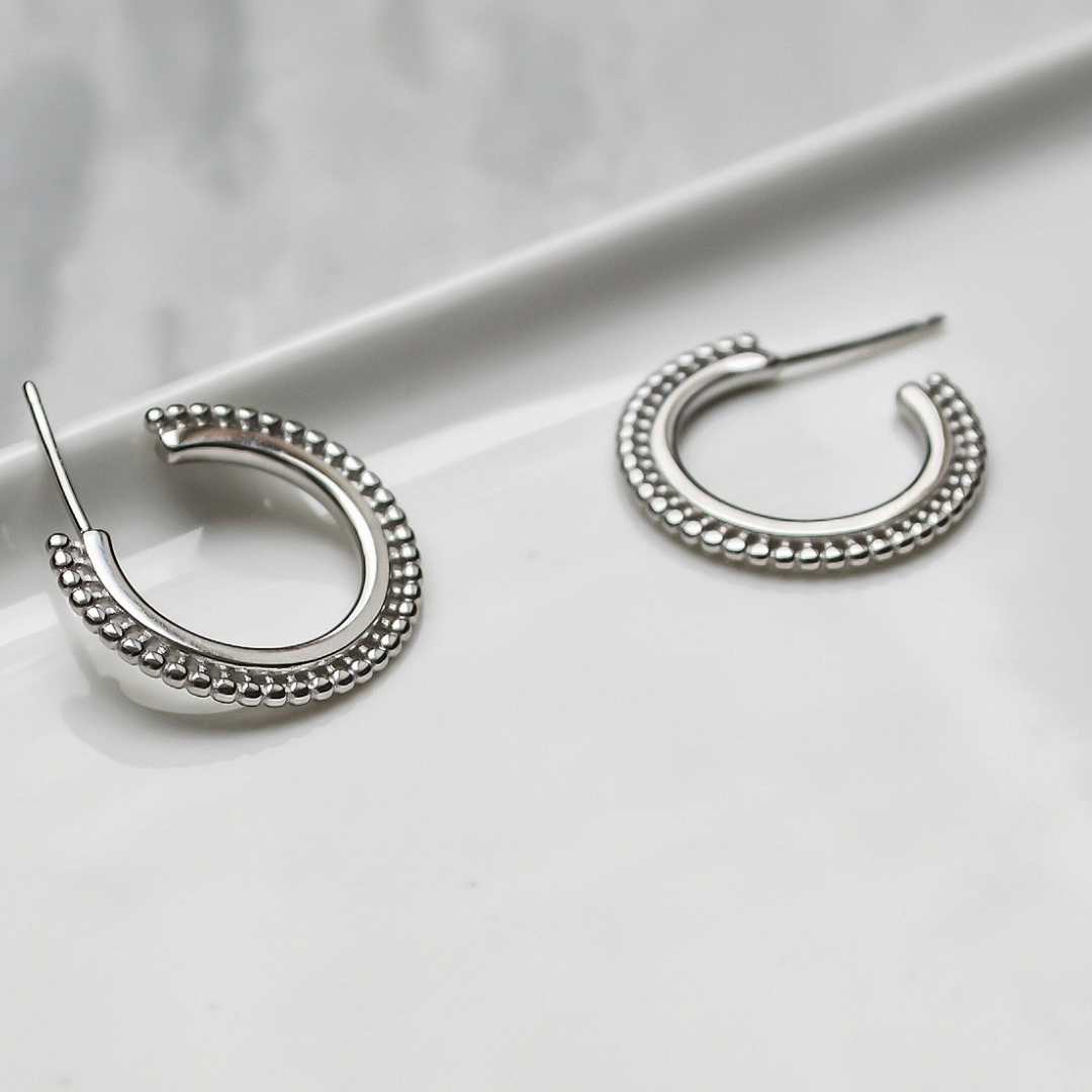 "JOO" Statement Creolen Silber