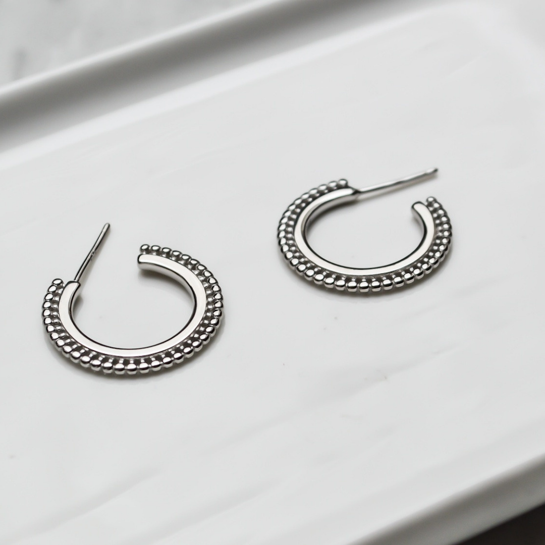 Elegante Statement Creolen Sterlingsilber