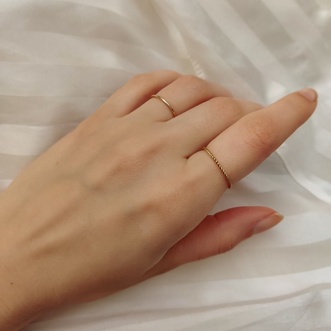 "MinimalTwist" Goldfilled Ring wasserfest