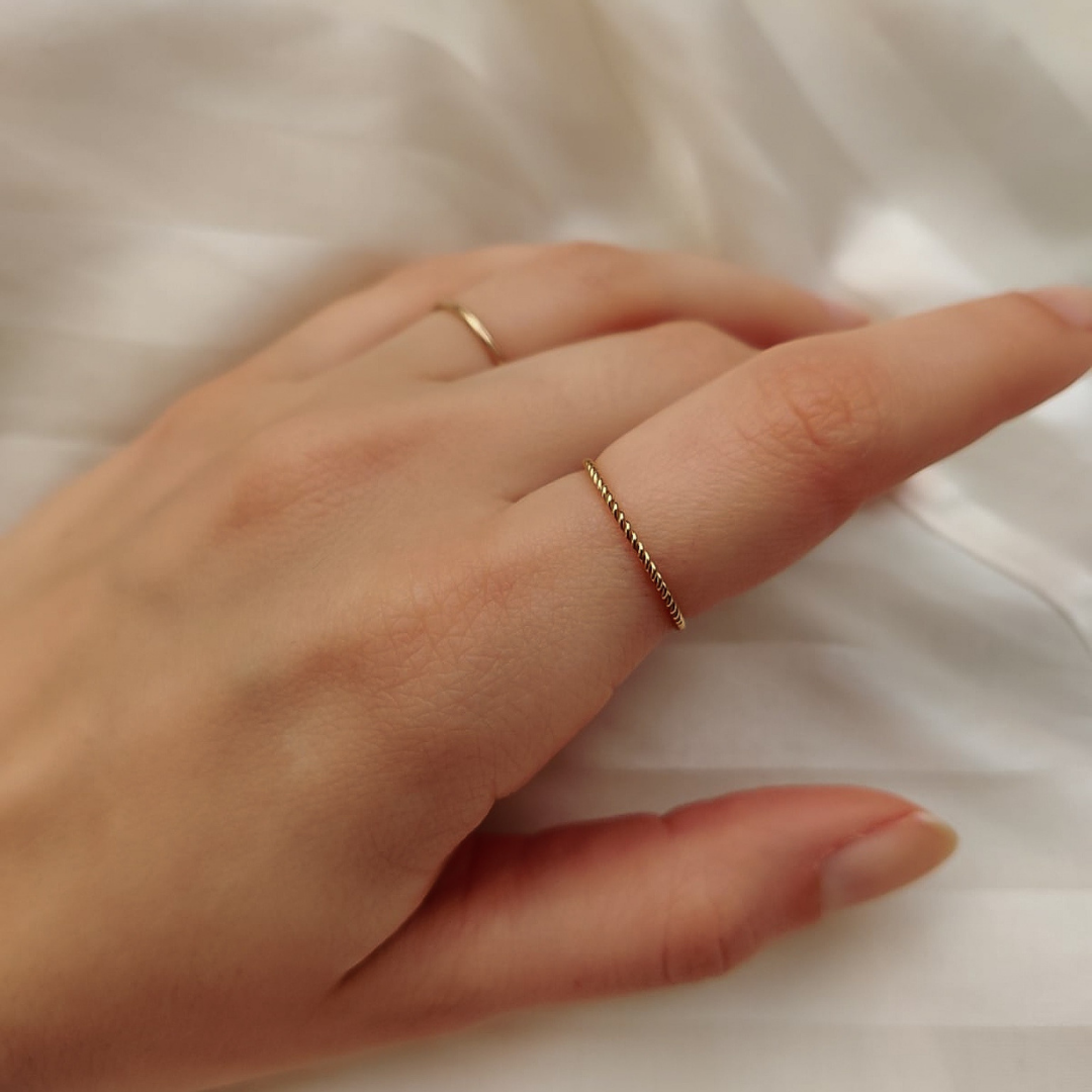 "MinimalTwist" Goldfilled Ring wasserfest
