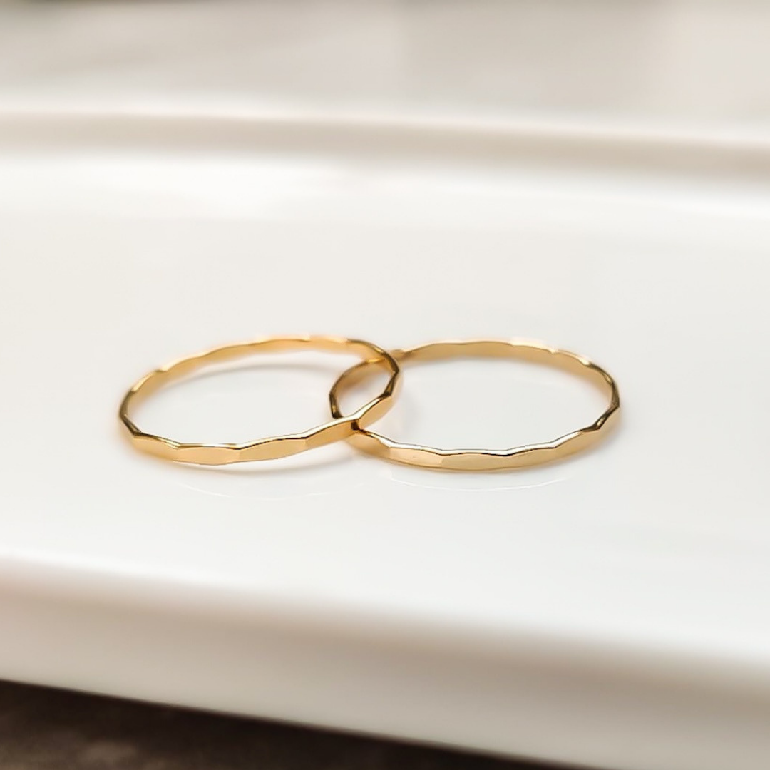 "Facets" wasserfester Goldfilled Ring