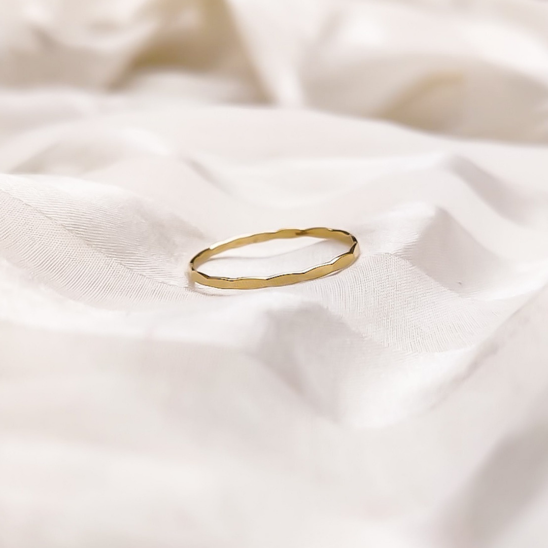 "Facets" wasserfester Goldfilled Ring