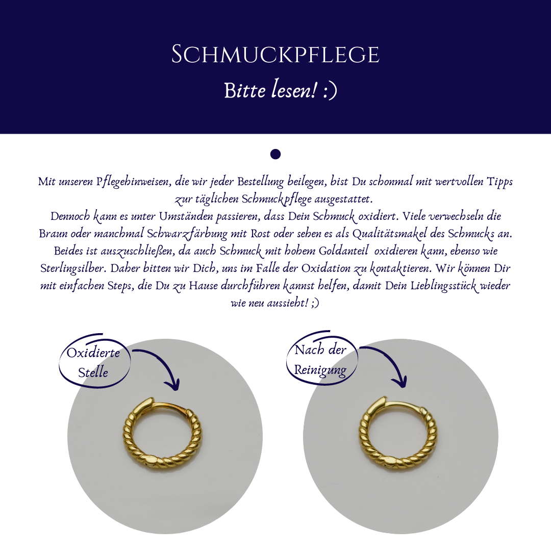 "Mina" stylische Kreis Ohrstecker Gold