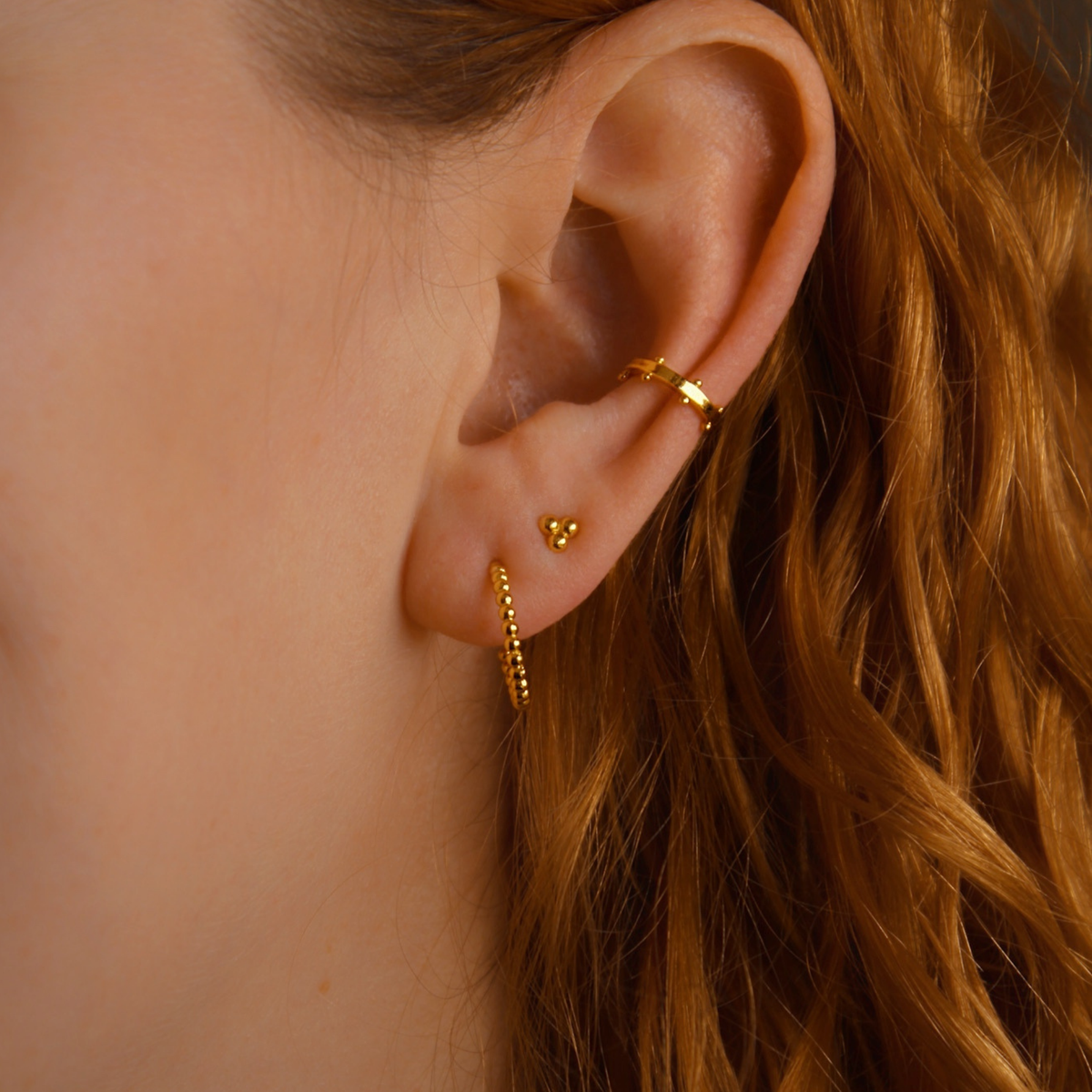 Sunseed – Ohrstecker, Halbcreolen & Earcuff Set