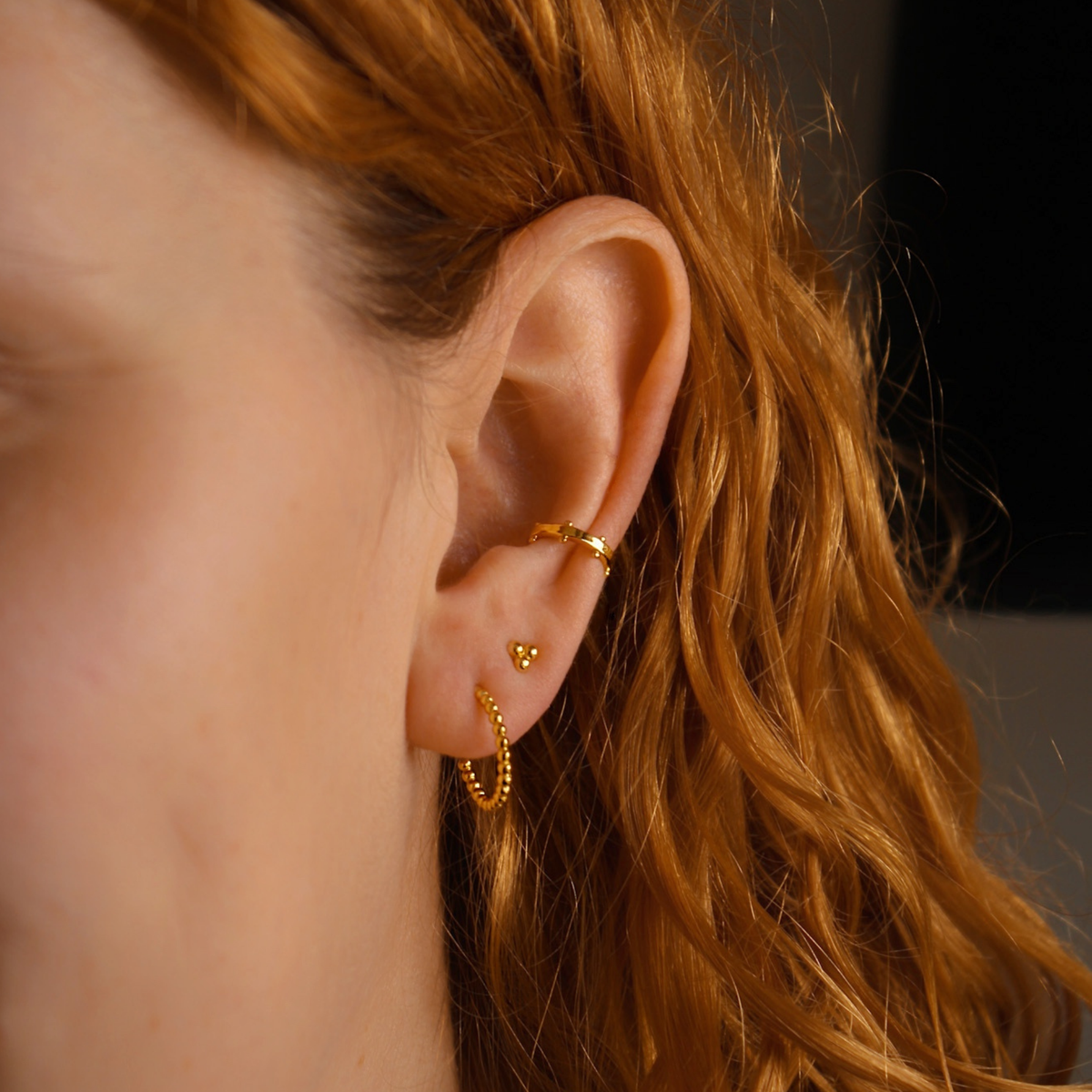 Sunseed – Ohrstecker, Halbcreolen & Earcuff Set