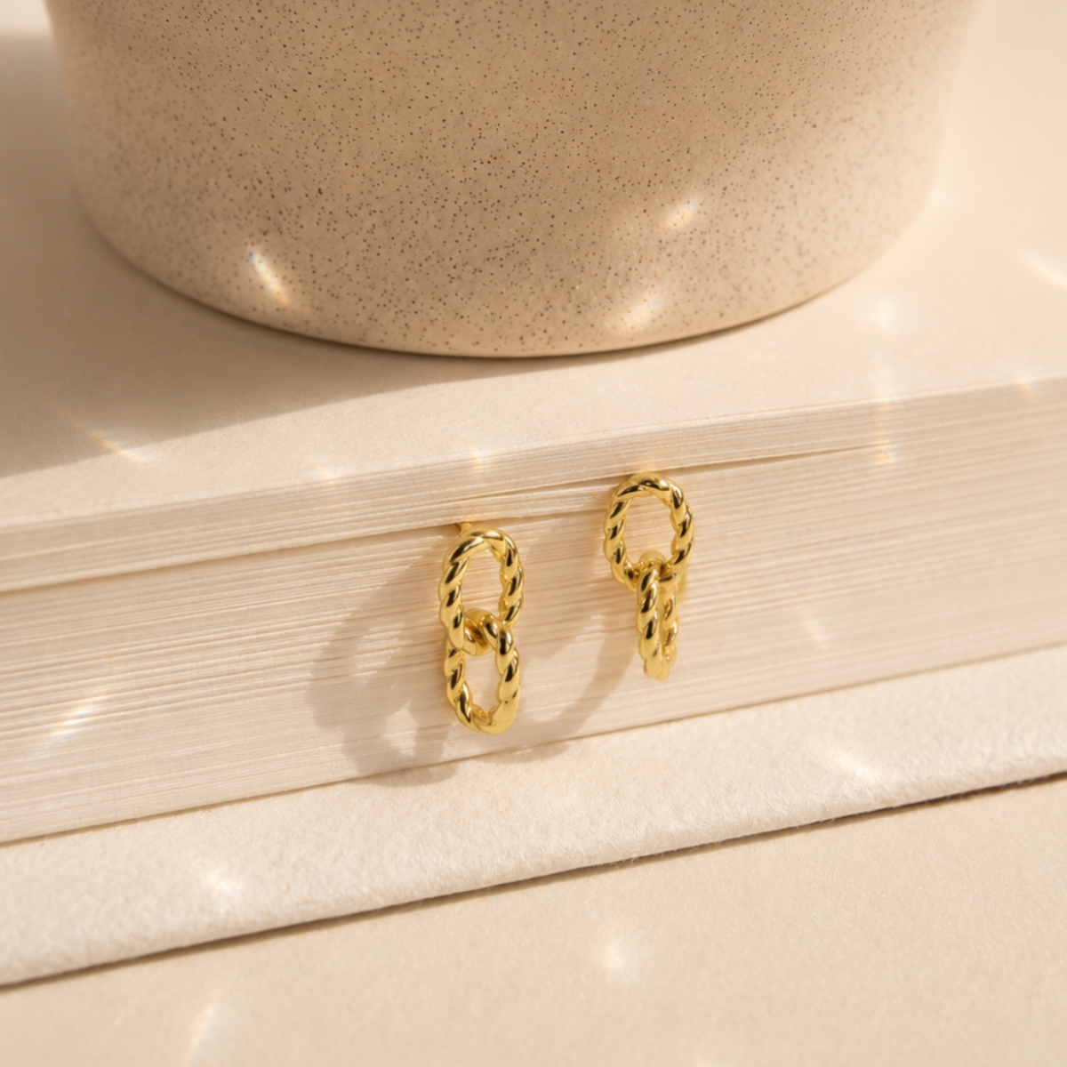Golden Link  – vergoldete Ohrringe aus 925er Sterlingsilber