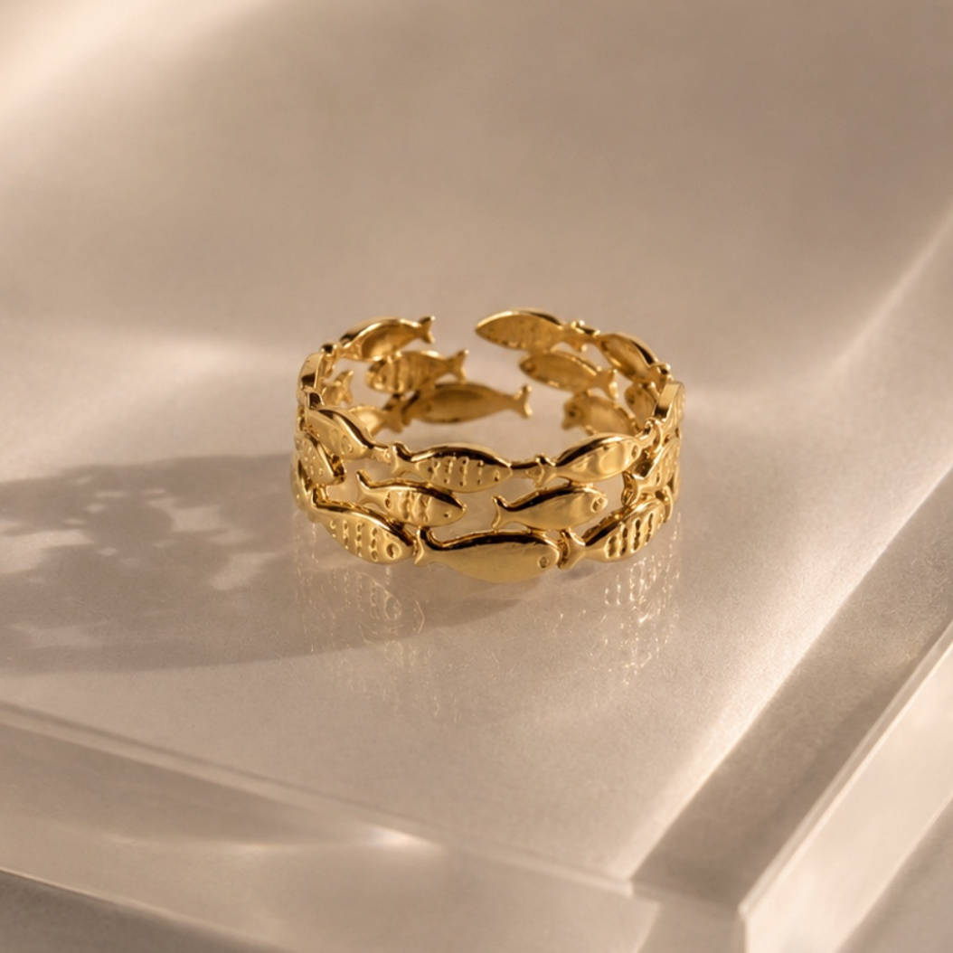 Sorelle - Statement Ring mit Fischmotiv