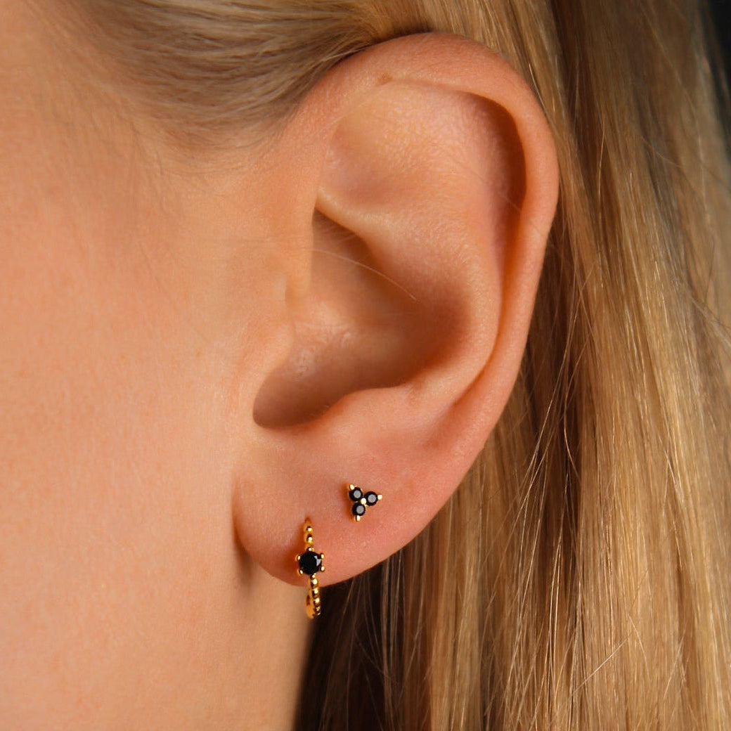 "Sparkling Blossom" Ohrstecker und Creolen Set